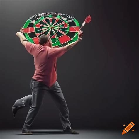 Man throwing darts on Craiyon