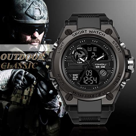 Buy Yihou Men's Military Watch Outdoor Sports Electronic Watch Tactical ...