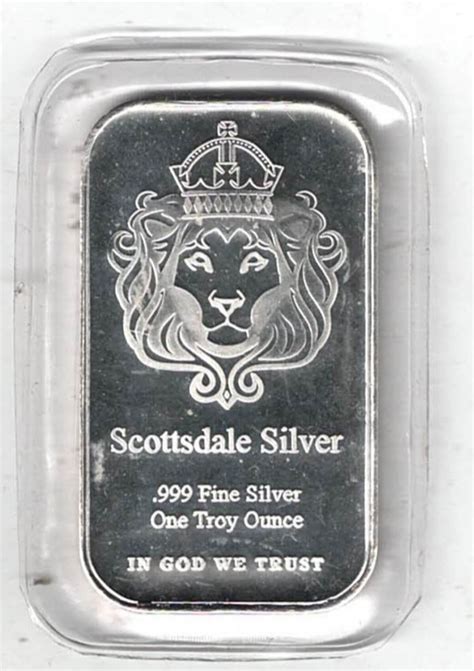 One Ounce Silver Bar Scottsdale Mint | Dorset Coin Company