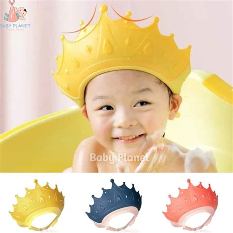 Crown Design Adjustable Baby Shower Cap with Ear Protection - Baby Planet