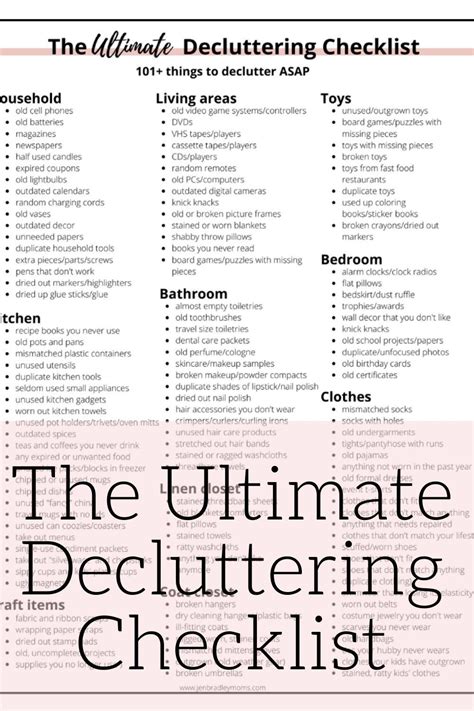 Image result for Declutter Checklist