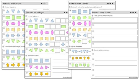 Image result for Types of Patterns Worksheet
