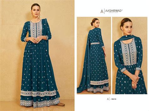 NURA BY AASHIRWAD CREATION 9613 TO 9617 SERIES BEAUTIFUL STYLISH ...