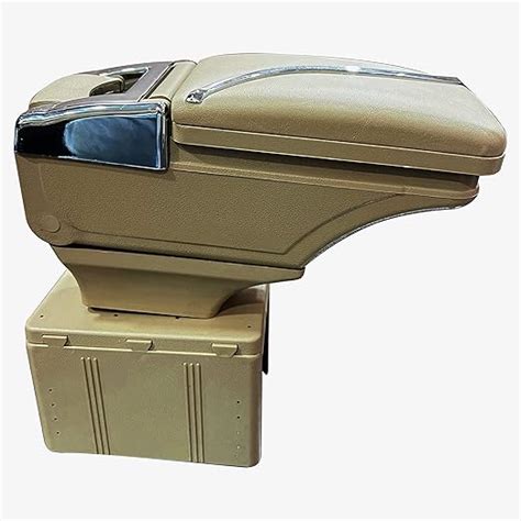 Oshotto PU Leather AR-02 Car Armrest Console Box for All Cars (Beige ...