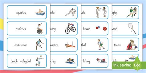 The Commonwealth Games Word Cards (teacher made) - Twinkl