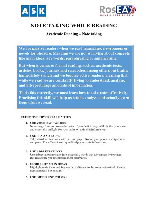 Image result for Reading Notes Tips
