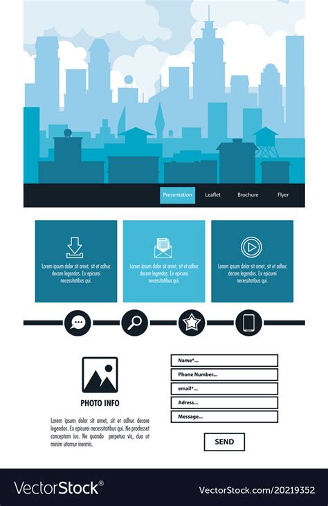 Urban website template Royalty Free Vector Image