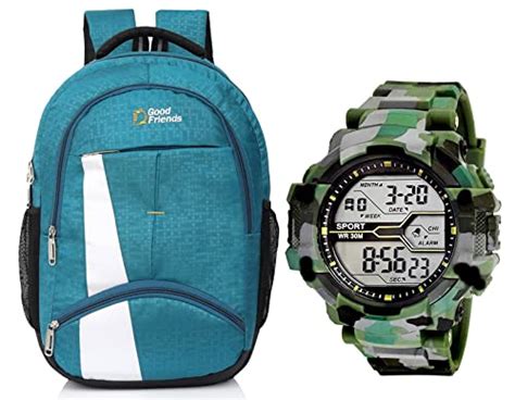 Buy Good Friends Water Resistant School Bag/Backpack/College Bag & Army ...