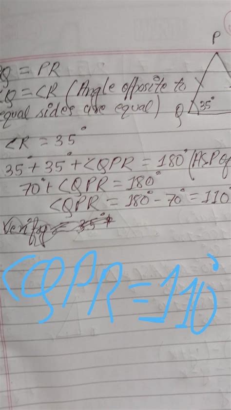in triangle PQR,