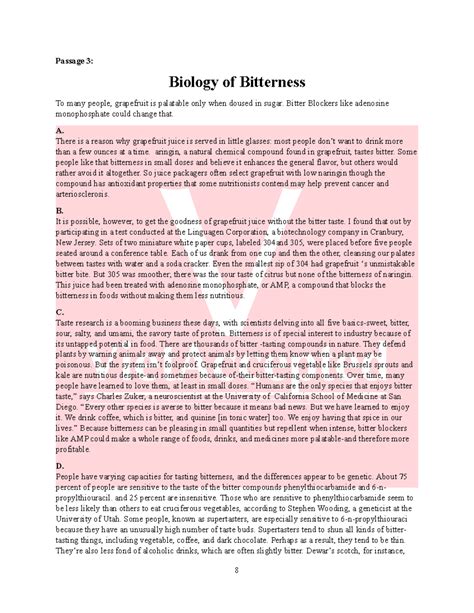 Demystifying The Biology Of Bitterness For Ielts Reading