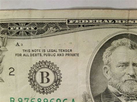 1990-50 Dollar Bill, Good Cond. Great Serial No. B97689696A! No rips or ...