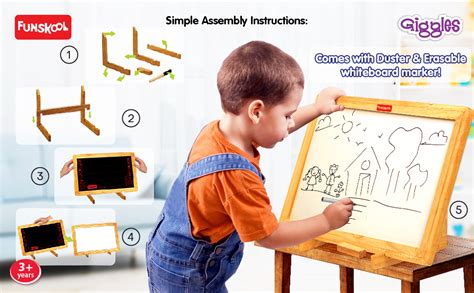 Buy Giggles Funskool Learn N Write Slate, 2 in 1 Magnetic & Dry Erase ...