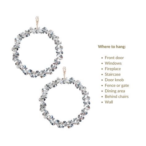 Silver Wreath Wall Decor With Pearls Set Of 2 8 Inch Online - Premium ...