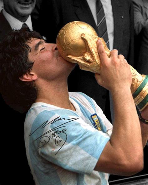 Buy Diego Maradona Argentina Soccer Legend Signed Photo Autograph Print ...