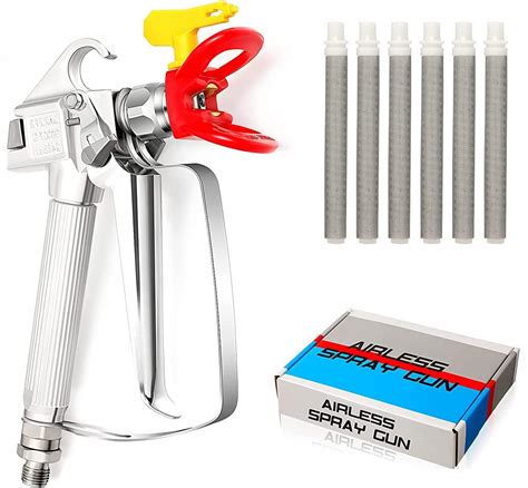 Amazon.com : Airless Spray Gun Kit 3600 PSI High Pressure Airless Paint Spray Gun with Nozzle ...