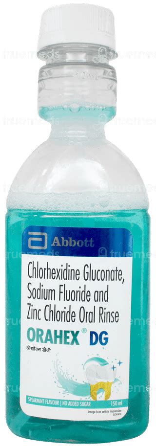 Orahex Dg Spearmint Flavour Sugar Free Mouth Wash 150 Ml - Uses, Side ...
