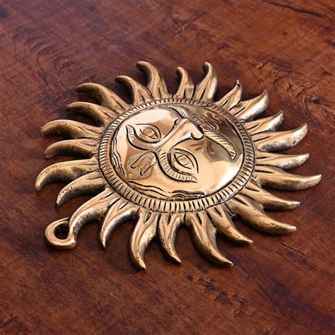 Brass Sun Face Wall Hanging (7.5") – Velan Store