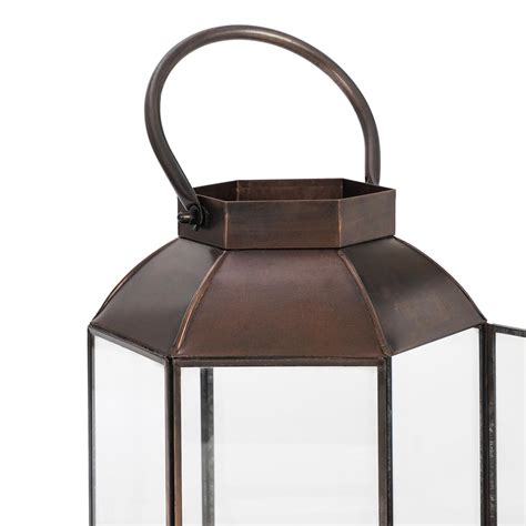 Shop Brown Antique Finish Metal Lantern - at Best Price Online in India