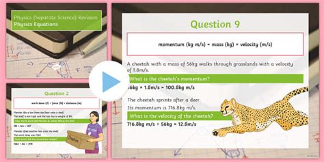 Physics Equations Revision Starters PowerPoint - Twinkl