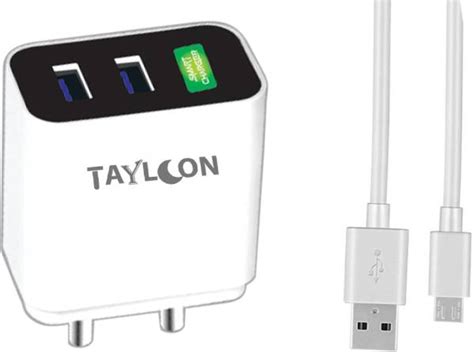 20W Dual Port Fast Power Adapter Auto-detect Technology Micro USB ...