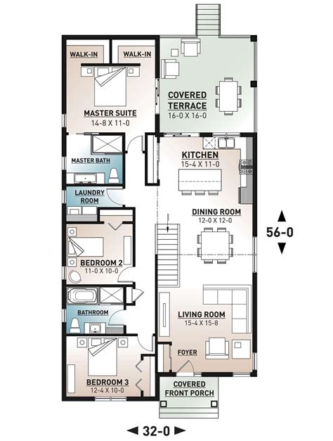 House Plan 034-01213 - Ranch Plan: 1,600 Square Feet, 3 Bedrooms, 2 ...