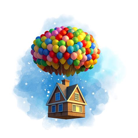 Up Png Clipart, up Balloon House Png Design, High Quality, Instant ...