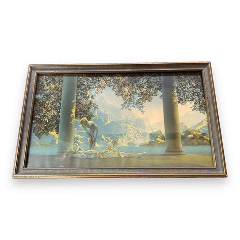 Art Deco Framed Maxfield Parrish "Daybreak" Print