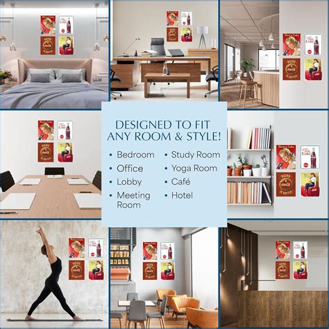 AMERICAN LUXURY GIFTS Vintage Coca-Cola Wall Art Posters (Set of 4 ...
