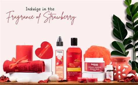 Buy BodyHerbals Strawberry Bath and Body Care Gift Set for Women and ...