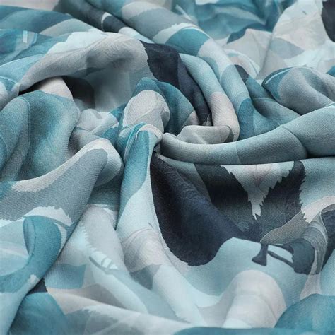 Buy Blue Pure Georgette Digital Printed Fabric Unstitched – FAB VOGUE ...