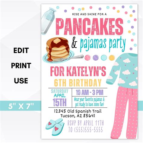 Pajama Party Invitations