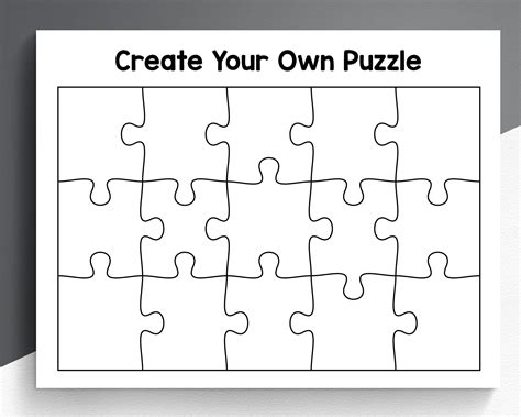DIY Puzzle Worksheet: Custom Printable Jigsaw for Kids (PDF) - Etsy ...
