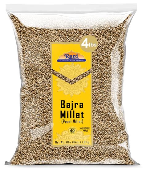 Rani Bajri Millet (Pearl Millet) 64oz (4lbs) 1.81kg Bulk ~ All Natural ...