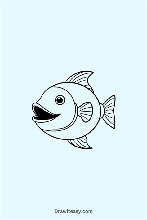 Image result for Very Simple Fish Drawing