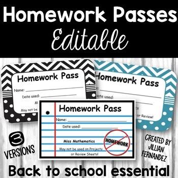 Image result for Homework Passes
