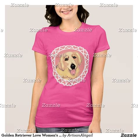 Golden Retriever Love Women's Bella Jersey T-Shirt; ArtisanAbigail at ...