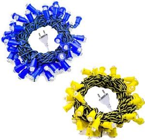 Geocell 48 LEDs 10.69 m Blue, Yellow Steady String Rice Lights Price in ...