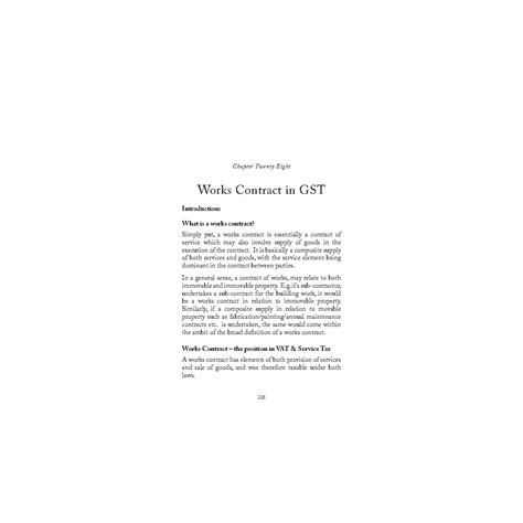 Works Contract - GST FLYERS Chapter Twenty Eight Works Contract in GST ...