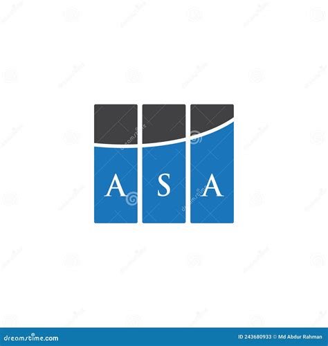 ASA Letter Logo Design On Black Background. ASA Creative Initials ...
