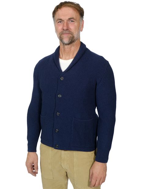 Maglificio GRP - TEC 7.01 Shawl Collar Merino Wool Cardigan - Light Bl