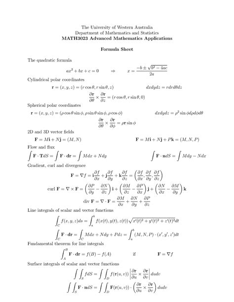 Image result for Math 31 Formula Sheet