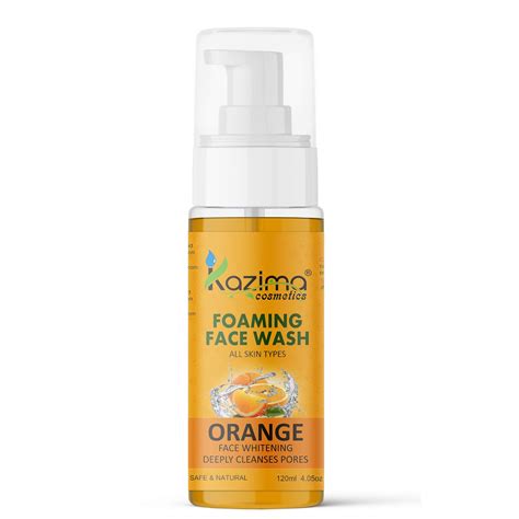 KAZIMA Orange Foaming Face Wash for Face Whitening - Deep Cleanses ...