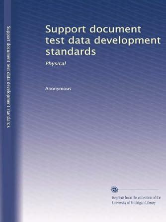 Support document test data development standards: Physical : Amazon.in ...