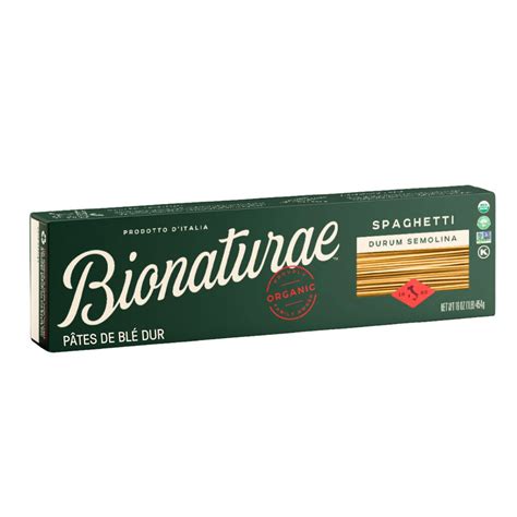 Bionaturae Organic Durum Wheat Semolina Pasta Spaghetti at NaturaMarket
