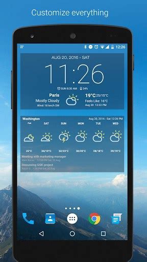 Rezultat imagine pentru Android Clock Weather Widget