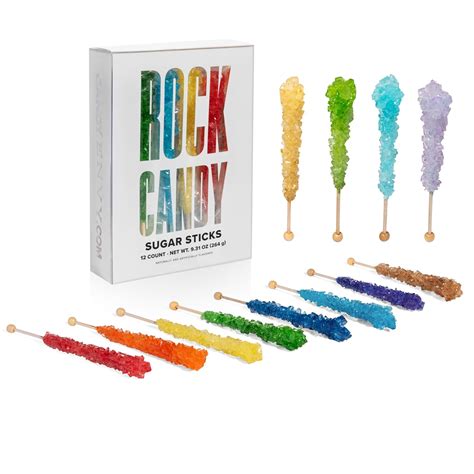 Candy Envy - Assorted Rock Candy Sugar Sticks - 10 India | Ubuy