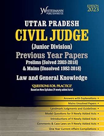 Buy Uttar Pradesh Civil Judge ( Junior Division ) Book Online at Low ...