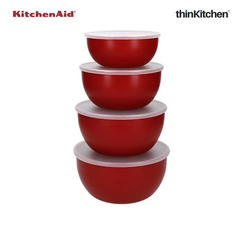 Buy Kitchenaid 4 Pc Prep Bowls With Lid Empire Red 4 Pc Set Online at ...