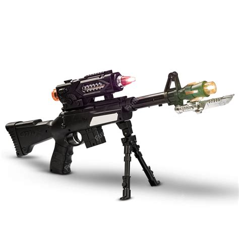 Funbee Electric Musical Rifle Gun Toy for Kids with Removable Barrel ...