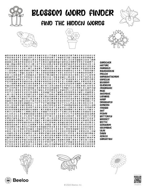 Blossom Word Finder • Beeloo Printable Crafts and Activities for Kids